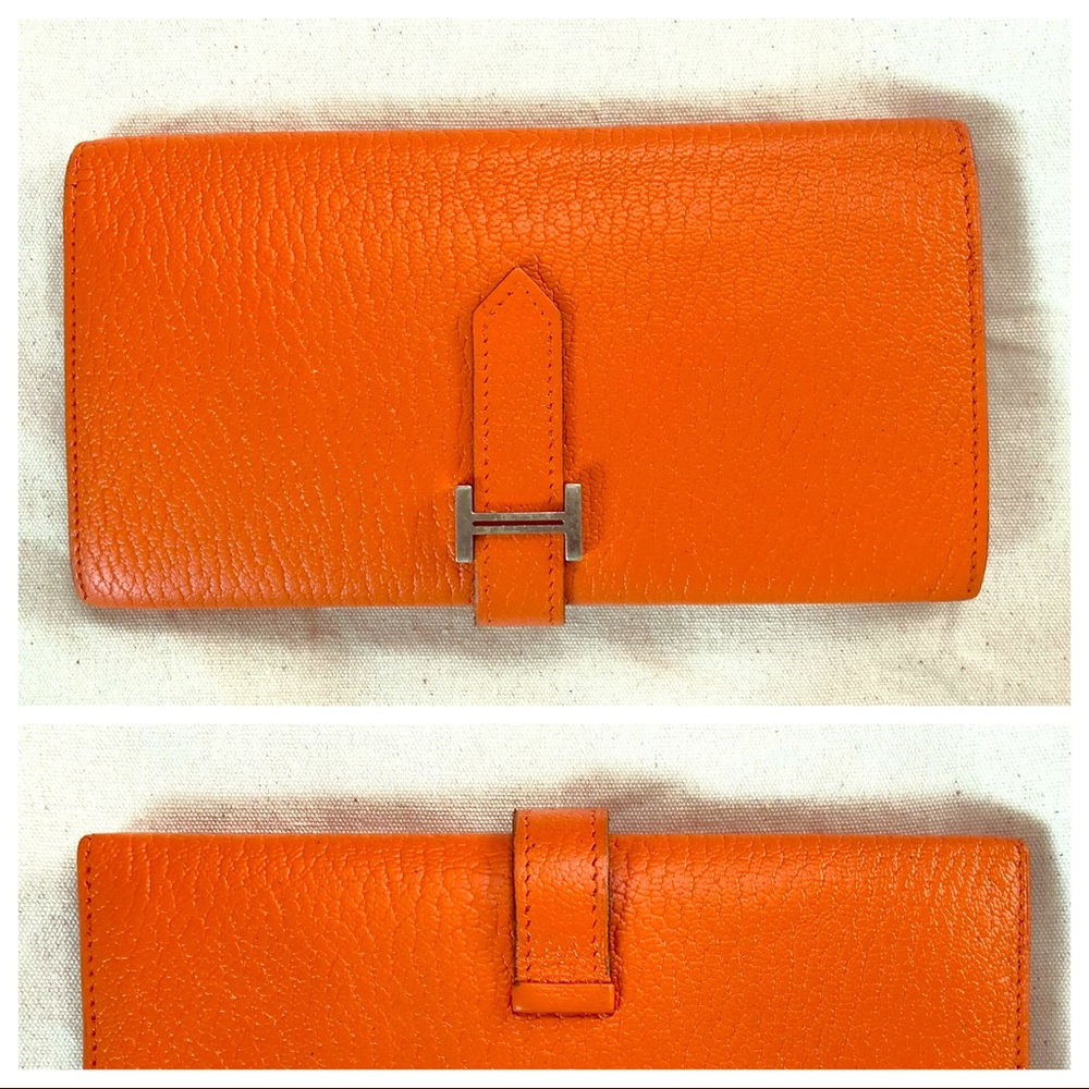 Hermes bearn tri-fold wallet